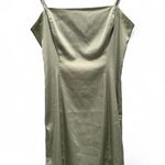 Aritzia  Sunday Best Green Shimmer Satin Mini Dress Sz 4 Photo 0