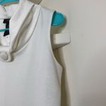 Alyn Paige  Medium Ivory Sleeveless Dress with a Cuffed Neck Photo 3