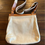 Marco Buggiani Italy cream tan leather messenger bag Photo 5
