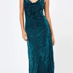 Trixxi Teal Jacquard Cowl Neck Maxi Dress Photo 0
