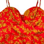 Urban Outfitters Orion Bustier Mini Dress Red Gold Floral Women's size Large NWT Photo 4