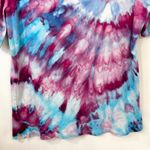 Talbots Large Top Handmade Tie Dye Purple Blue Spiral Boho Festival Knit 1751 Photo 5