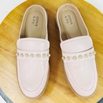 Crown & Ivy  Loralei Pearl Embellished Lug Sole Mule Loafers Blush Pink 7 Photo 4