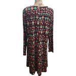Joyland Women's XL Long Sleeve Christmas Gingerbread Cookie Candy Print Dress Black Photo 2