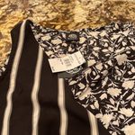 Bobeau NWT black & off white tank dressy top with knot tie Photo 4