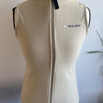RL Polo Jeans Co Fleece Vest Tan Zip Up Stand Collar Women's Medium Photo 0
