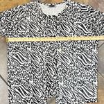Maggie Barnes Stretch Zebra Leopard Short Sleeve Cardigan with Built in Top Photo 5