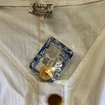 Free People Gold Button Up Canvas White Bodysuit NWT Photo 4