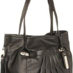 B Makowsky B. Makowsky Abby Black Leather Tote EUC Photo 0