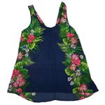 Candie's Blue Floral Flowy Tropical Tank Top Photo 1