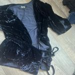 Reformation  Plunging Black Bara Wrap Top size xs/s Photo 1