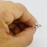 925 sterling silver ring Snake ring Size 6.5 Anillo de niña de Vibora Tamaño 6.5 Red Photo 4