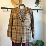 Haptics Brown Plaid Soft Single Button Blazer Jacket Size 1X NEW with tags Photo 4