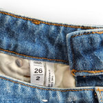 Loft  Curvy High Waisted Straight Crop Jeans Mid Wash 26 Photo 6