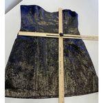 Nicole Miller Dress Womens X Large Gold Purple Blue Strapless Iridescent Bustier Photo 5