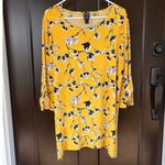 Like New Clara Sun Woo Yellow Floral Tie
Sleeve Tunic Top Size Large Photo 1