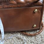 Patricia Nash Purse Leather Calvi Satchel Shoulder Bag Signature Map Riot Rust Photo 11