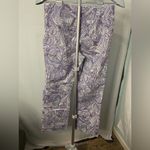 Sigrid Olsen  Purple and White Leaf Print Pants SIZE‎ 8 Photo 7