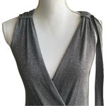 Vertigo Paris Gray V-Neck Wrap Dress Photo 2