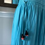 Anthropologie Dolan Smocked Bodice Maxi Dress Ruffle Blue Aqua Size XL NWT $248 Photo 8