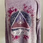 Lucky Brand Purple Graphic Crewneck Sweater Size M Photo 5