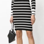 Theory  Mini Dress Stripe Crewneck Jersey Photo 0