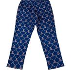 Mud Pie Cropped Pants Leggings Stretchy Navy Nautical Coastal Size Small Photo 3
