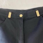 St. John  Sport by Marie Gray Straight Leg Black with Gold Dress Pants Size 2x32 Photo 7