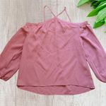 GB Girls Juniors Size Large Off-Shoulder Top • Spaghetti Straps •Solid Mauve EUC Photo 3