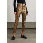 frame denim FRAME Le High Straight Metallic Cropped Jeans Size 25 Photo 3