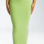 Naked Wardrobe Bodycon Midi Skirt Womens Size L Kiwi Green Photo 0