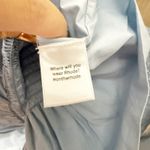 RHODE Elena Shirred Cotton Poplin Top Peplum Ruffle Hem Light Blue Size Small Photo 6