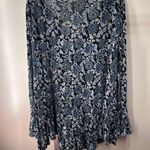 Free People Olivia Printed Ruffled Tunic XS Photo 2