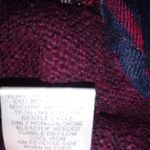 Cloud Chaser  M Sweater Knit Layered Top in Maroon Plaid Trim Photo 4