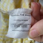 Faithfull the Brand NWT Linen Rodeo Dress Sz 6 Gingham Kivotos Yellow Tie Front Photo 9