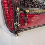 Samantha Brown Red Croc Embossed Rolling Carry On Travel Luggage Bag Photo 12
