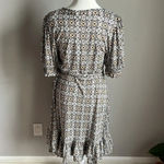 NEW Boden Ruffle Wrap Jersey Mini Dress Black, Opulent Pome Black Size 8 Photo 5