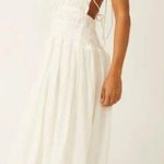 Free People  Feeling Bonita Midi Dress Ivory Tie Back White NWT Size Large Photo 1