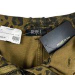 reset by Jane Pocketed Leopard Print Denim Mini Skirt Black Photo 10