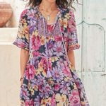 sundance field of beauty floral print mini dress Pink Size XS Photo 1