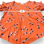 Anthropologie  Maeve Maya Orange Multi Floral Flutter Sleeve‎ Top Sz 8 Photo 10