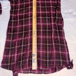 Banana Republic  Plaid Shirt‎ Dress Long Sleeve Belted Size 12 Burgundy Photo 8
