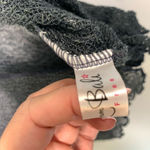 Women's Lettuce Trim Long Sleeve Tie Front Sheer Swimsuit Cover Up Gray OSFM Size undefined Photo 4