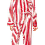 Show Me Your Mumu  Classic PJ Set in Peppermint Stripe XLarge New Womens Pajamas Photo 0