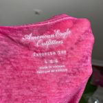 American Eagle Women's L Hot Pink Long Sleeve Burnout Sheer Top Photo 2