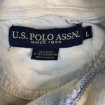 U.S. Polo Assn. Tie Dye Hoodie Sweatshirt Unisex Pullover Light Blue White Sz L EUC Photo 3