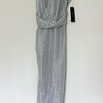 Laundry by Shelli Segal Gray Sleeveless Scoop Neck Maxi Gown Photo 0