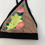 PINK - Victoria's Secret Victoria's Secret Pink Nude Mesh & Embroidered Flowers Bralette Photo 6