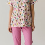 Wear For Care Women's Pink Scrub Top Size L Photo 0