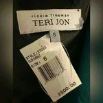 Teri Jon Rickie Freeman Green & Black Stretch Ruched Cocktail Dress NWT 6 Photo 10